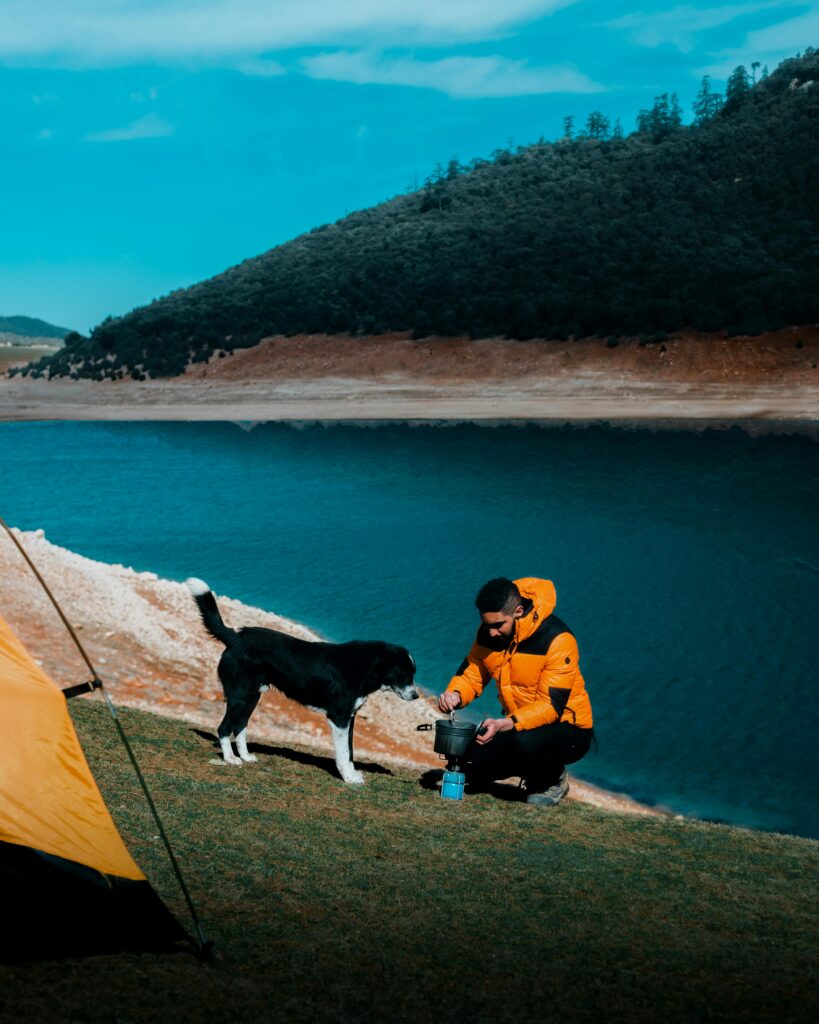 dog camping checklist printable at campsite